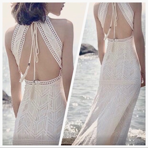 RARE Bohemian maxi dress white xs - Picture 12 of 13
